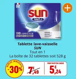 Coccinelle Express SUN Tablette lave-vaisselle Tout en 1 offre