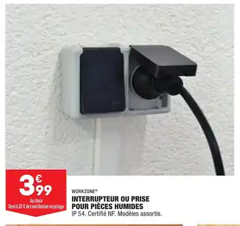 ALDI Interrupteur ou Prise Pour Pièces Humides offre