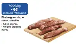 Costco Filet mignon de porc sans chaînette offre