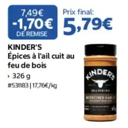 Costco KINDER'S Épices à l'ail offre