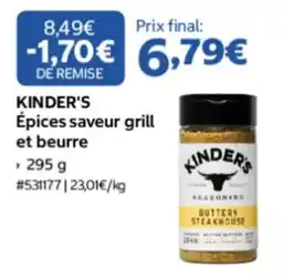 Costco KINDER'S Épices saveur grill et beurre offre