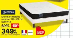 BUT Dreaméa Ensemble matelas + sommier 140x190 cm Epsilon 2 offre