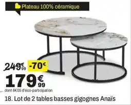 BUT Anais tables basses gigognes offre