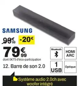 BUT SAMSUNG Barre de son 2.0 offre