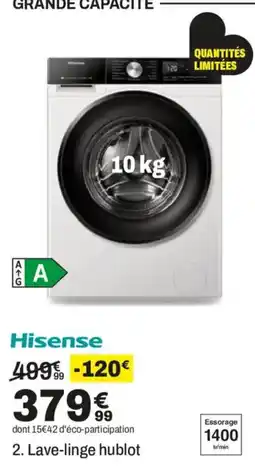 BUT Hisense Lave-linge hublot offre