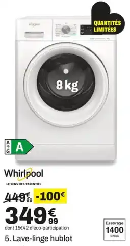 BUT Whirlpool Lave-linge hublot offre
