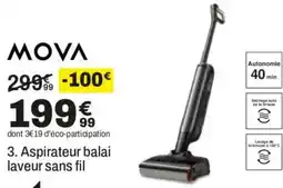 BUT MOVA Aspirateur balai laveur sans fil offre