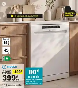 BUT Indesit Lave-vaisselle offre