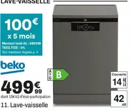 BUT Beko lave-vaisselle offre
