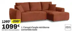 BUT Aube Canapé d'angle méridienne convertible offre