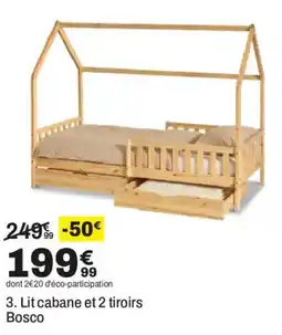 BUT Bosco Lit cabane et 2 tiroirs offre