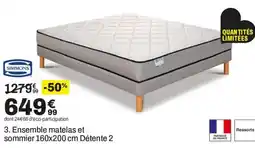 BUT SIMMONS Ensemble matelas et sommier 160x200 cm Détente 2 offre