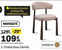 BUT Chaise tissu Sandra offre