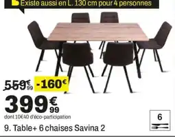 BUT Savina 2 Table+ 6 chaises offre