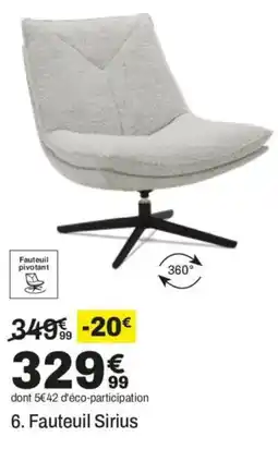 BUT Fauteuil Sirius offre