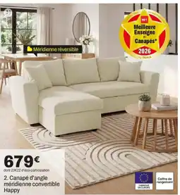 BUT BUT Canapé d'angle méridienne convertible Happy offre