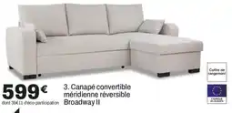 BUT Broadway II Canapé convertible méridienne réversible offre