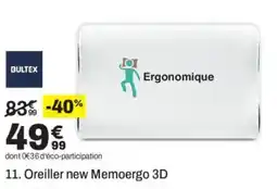 BUT BULTEX Oreiller new Memoergo 3D offre