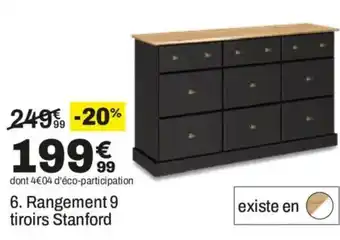 Stanford Rangement 9 tiroirs