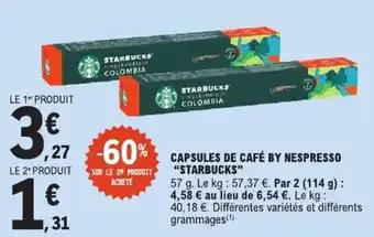STARBUCKS CAPSULES DE CAFÉ