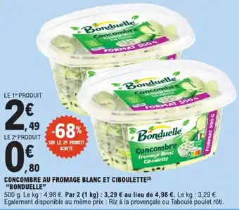Bonduelle Concombre Fromage Blanc Ciboulette