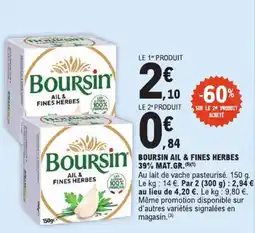 E.Leclerc Boursin Ail & Fines Herbes offre