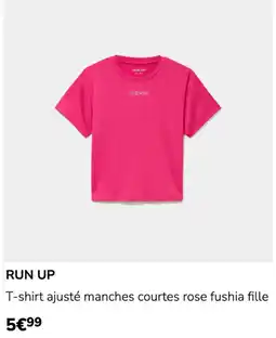 La Halle RUN UP T-shirt ajusté manches courtes rose fushia fille offre