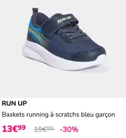 La Halle RUN UP Baskets running à scratchs bleu garçon offre