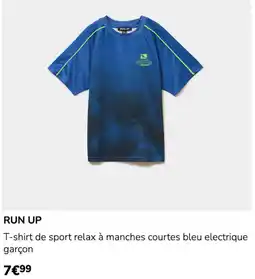 La Halle Run up t-shirt de sport relax à manches courtes bleu electrique garçon offre