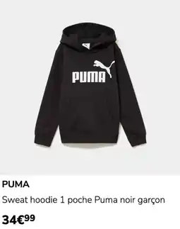 La Halle PUMA Sweat hoodie 1 poche Puma noir garçon offre