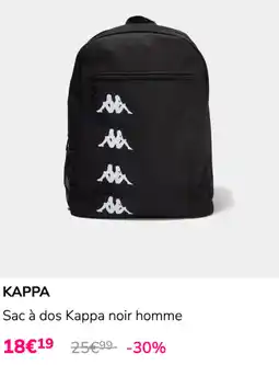 La Halle KAPPA Sac à dos Kappa noir homme offre