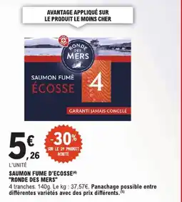 E.Leclerc Ronde des Mers Saumon fumé Écosse offre