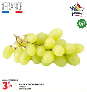 Auchan RAISIN BLANC SANS PÉPINS offre