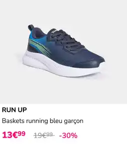 La Halle RUN UP Baskets running bleu garçon offre