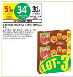 Intermarché Express Bn goûters fourrés mini chocolat offre