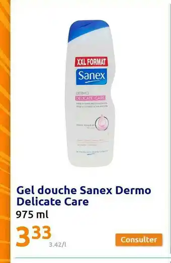 Action Gel Douche Sanex Dermo Delicate Care offre