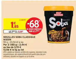 Intermarché Express Nissin nouilles soba classique offre