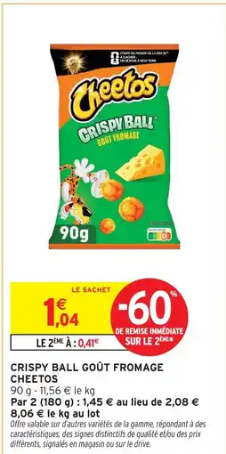 Intermarché Cheetos crispy ball goût fromage offre