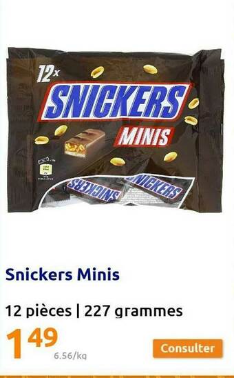 Action Snickers Minis offre