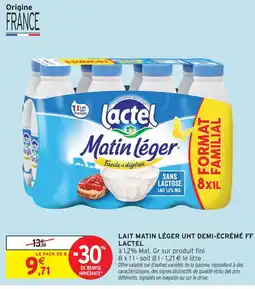 Intermarché Lactel lait matin léger uht demi-écrémé ff offre