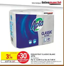 Intermarché Apta essuie-tout classic blanc offre
