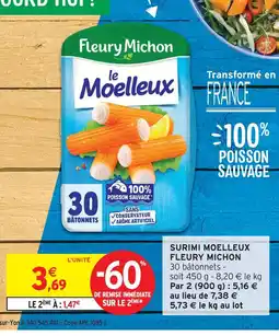 Intermarché Fleury michon surimi moelleux offre