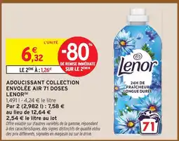 Intermarché Lenor adoucissant collection envolée air 71 doses(b) offre