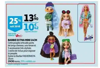 Auchan Barbie Extra Mini 14cm offre