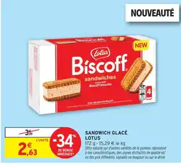 Intermarché Lotus sandwich glacé biscoff offre
