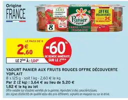 Intermarché Yoplait yaourt panier aux fruits rouges offre découverte offre