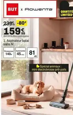 BUT Rowenta - aspirateur balai sans fil offre