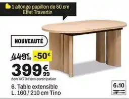BUT Papillon - table extensible offre