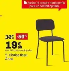 BUT Chaise tissu anna offre
