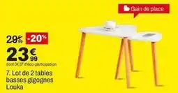 BUT Lot de 2 tables basses gigognes offre